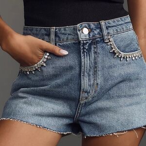 NWT Pilcro Rhinestone Embellished Denim Shorts